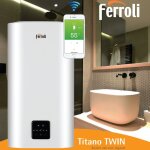 Ferroli - chauffe - eau électrique plat titano twin 80 litres Ferroli - chauffe - eau électrique plat titano twin 80 litres