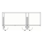 Ferrure concepta - charge maxi par vantail : 40 kg - coulissement maxi : 827 mm - hauteur maxi : 2500 ...