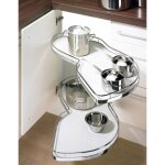 Ferrure lemans ii porte de 500 - amortisseur : avec - dcor : gris / chrom - sens : gauche - kessebohmer ...