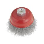 Brosse coupelle inox en fil metallique 80 mm m14 pour meuleuse