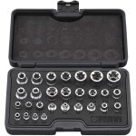 Fervi - coffret de 28 cl�s douille int�rieur torx 1 / 4' 3 / 8' 1 / 2' 0195