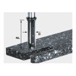 Fraise � rainurer avec plaquettes r�versibles hw s12 d14 / 45 wm - 491110 - festool