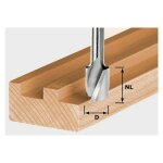 Fraises � rainurer h�lico�dale hw spi s8 d8 / 25 - 490979 - festool