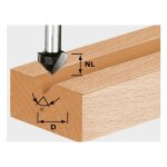 Festool ? 490998 fraise � rainurer en v 14mm ? queue 8mm ? longueur 50mm ? angle 90� pour fraisage bois ...