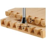 Fraise � queue d'aronde hs s8 d20 / 17 / 15� - 490995 - festool