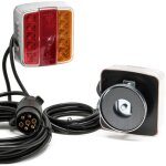 Feux arri�re led ? avec aimant et fiche � 7 broches ? 12 v, e11 ? �clairage remorque camion plaque d?immatricu ...