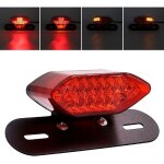 Feux arri�re � led de moto, clignotants de moto t�moin de lumi�re de frein arri�re lampe de plaque d'immatricu ...