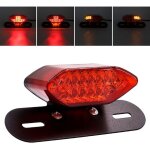 Feux arri�re � led de moto, clignotants de moto t�moin de lumi�re de frein arri�re lampe de plaque d'immatricu ...
