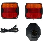 Feux arriere remorque magnetique bluetooth led avec prise 13 broches