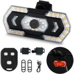 Feu arri�re de v�lo avec clignotants, fendus t�l�commande sans fil, �clairage arri�re avec 5 modes d'�clairage ...