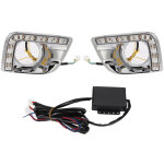Feu diurne de voiture phare led lampe 3 couleurs 12v remplacement pour prado 2010 - 2013