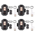 Feux de s�curit� led clignotants pour drones, motos, vtt, v�los - lot de 4