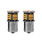 Les feux de signalisation � led 2pcs s25 1156 ba15s 7014 21smd auto led ampoules de voiture led clignotants ...