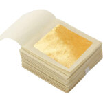 Feuille d'or comestible v�ritable, feuille d'or 24 carats pour loisirs cr�atifs, cuisine, g�teaux, p�tisserie, ...