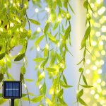 Feuilles de saule guirlande lumineuse exterieure, 10m, 100 led, 8 modes dcoration lumiere, guirlande ...