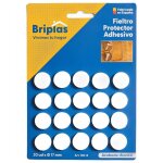 Feutre adh�sif rond 17 mm blanc - 20 unit�s