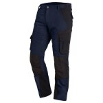 Fhb - pantalon de travail homme florian 125100 - bleu fonc / noir - 44 - jambes standards