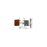 Fiam - serrure pour portails coulissants avec crochet et goupille saillants 77ql - mm. 50 (7700400)