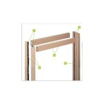 Fibrotubi - kit huisserie mdf porte jusqu'� 120 mm 61421202