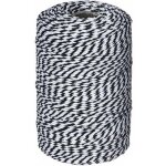 Ficelle noire et blanche, ficelle de boulanger en coton ficelle de cordon de coton pour les vacances