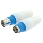 Fiche coaxiale - droite dhome 1 femelle - 1 m�le - diam�tre 9, 52 mm - bo�te de 2