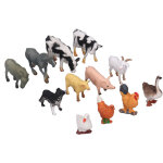 Figurines d'animaux de ferme pour enfants - jouet en plastique et r�sine synth�tique solide