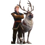 Figurine en carton disney la reine des neiges 2 kristoff et sven ensemble hauteur 195 cm