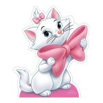 Star cutouts - figurine en carton marie les aristochats tenant un grand arc rose - disney les aristochats ...