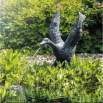 Figurine de gargouille figurine oie jardin deau d�coration figurine de bassin esotec 100733