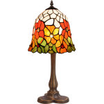 Fijalo - lampe de table tiffany base tr�fle bell s�rie d - 20cm