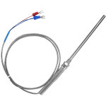 Fil de capteur de temp�rature pt100 � r�sistance platine, filetage m8, sonde de 100 mm, plage de mesure ...