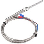 Fil de capteur de temp�rature pt100 � r�sistance platine, filetage m8, sonde de 50 mm, 0 - 400 �c (2 ...