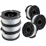 Fil coupe pour coupes - bordures compatible avec black et decker af - 100, bobine de rechange, 6 bobines ...