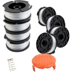 Fil coupe pour coupes - bordures compatible avec black et decker af - 100, bobine de rechange, 8 bobines ...