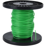 Fil de coupe ronde 2mm pour d�broussailleuse, bobine verte 50m compatible husqvarna, coupe - bordures ...