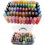 Fil couture machine � coudre, fil broderie, 60 couleurs, compatible avec les couleurs janome et ra, bo�te ...