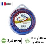 Fil d�broussailleuse h�lico�dal  le fil fran�ais  - 2, 4 mm 439m