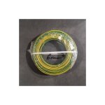 Fil lectrique 6mm2 vert / jaune rigide h07vr 100m