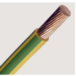 Fil �lectrique h07v - r 16 vert / jaune au m�tre