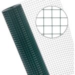Fil de fer pour voli�re 4 angles 1x10 m cage 25x25 mm grillage pour cl�ture vert