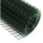 Wiltec - fil de grillage vert à mailles carrées 19 x 19 mm - 10 m x 50 cm - en acier galvanisé revêtus ... Wiltec - fil de grillage vert à mailles carrées 19 x 19 mm - 10 m x 50 cm - en acier galvanisé revêtus ...