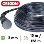 Fil nylon / alu torsad� oregon nylium� silencio d�broussailleuse 2 mm 15 m�tres