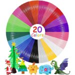 Filament stylo 3d recharge stylo 3d 1, 75 mm 20 couleurs 5 m chacun 1, 75 mm recharge 3d pen filament ...