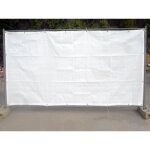 Filet de barri�re de chantier 130g / m� blanc 1. 76 x 3. 41m oeillets dans les coins