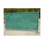 Filet de barri�re de chantier 130g / m� vert / noir 1. 76 x 3. 41m oeillets dans les coins