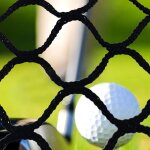 Filet d'entra�nement de golf - noir - 3 x 3 m - appareil d'entra�nement de golf pour l'int�rieur et l'ext�rieu ...