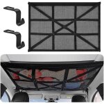 Filet de rangement pour voiture, organiseur voiture, avec 2 crochets pour sige auto, convient pour voiture, ...