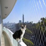 Filet de s�curit� balcon 5x5m pour chat et protection jardin