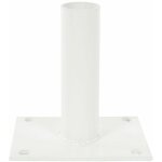 Platine pour poteau rond blanc � 45mm - filiac