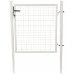Filiac - portillon grillag blanc - h. 1, 20 x l. 1, 00 m + serrure